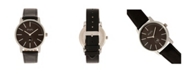 Simplify Quartz The 4700 Black Dial, Genuine Black Leather Watch 40mm